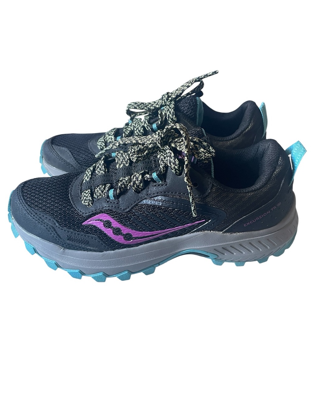 Saucony Women’s Black and Blue Excursion Tr15 Trail Running Shoes size 5